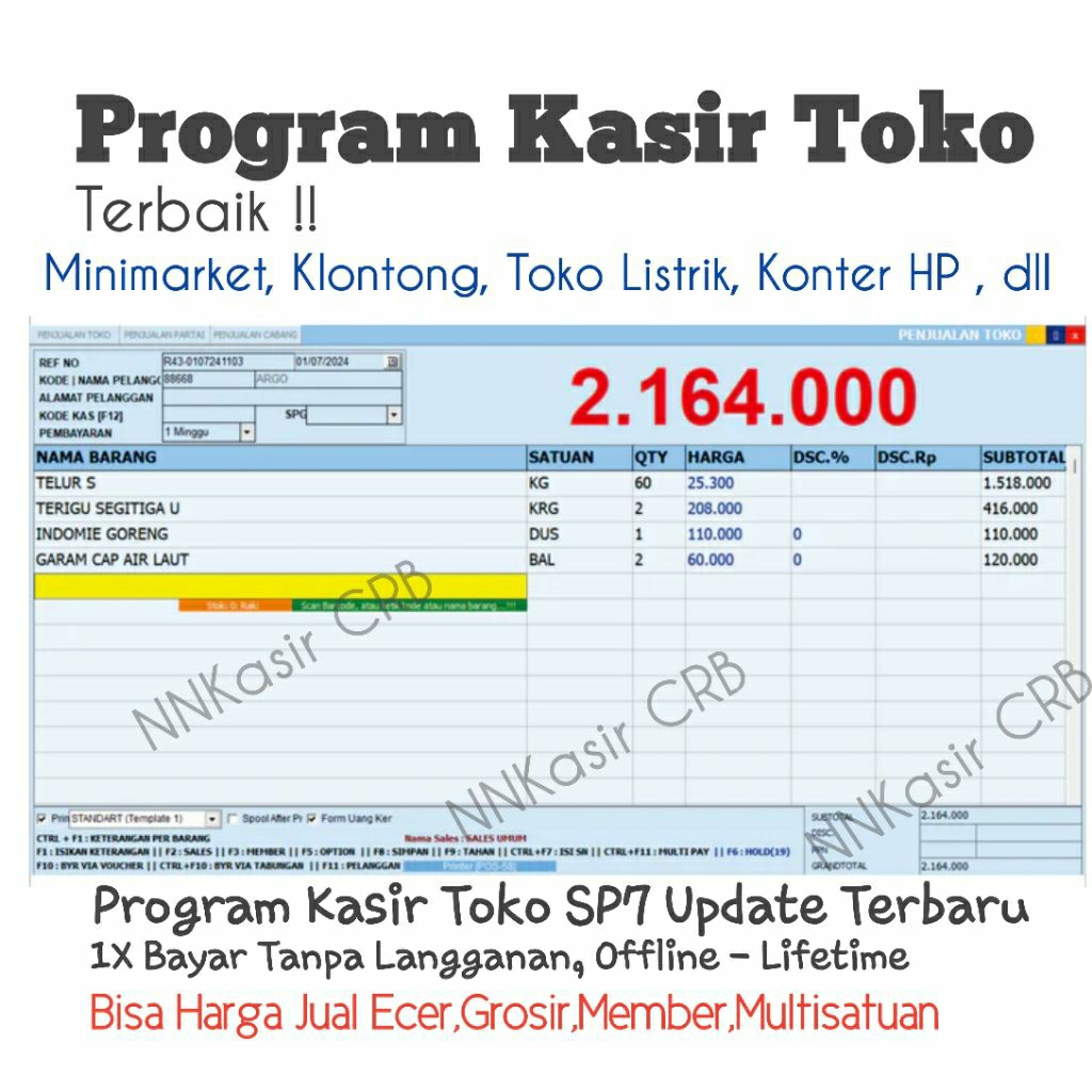 Program Kasir Toko Retail Minimarket SID Terbaru Lifetime