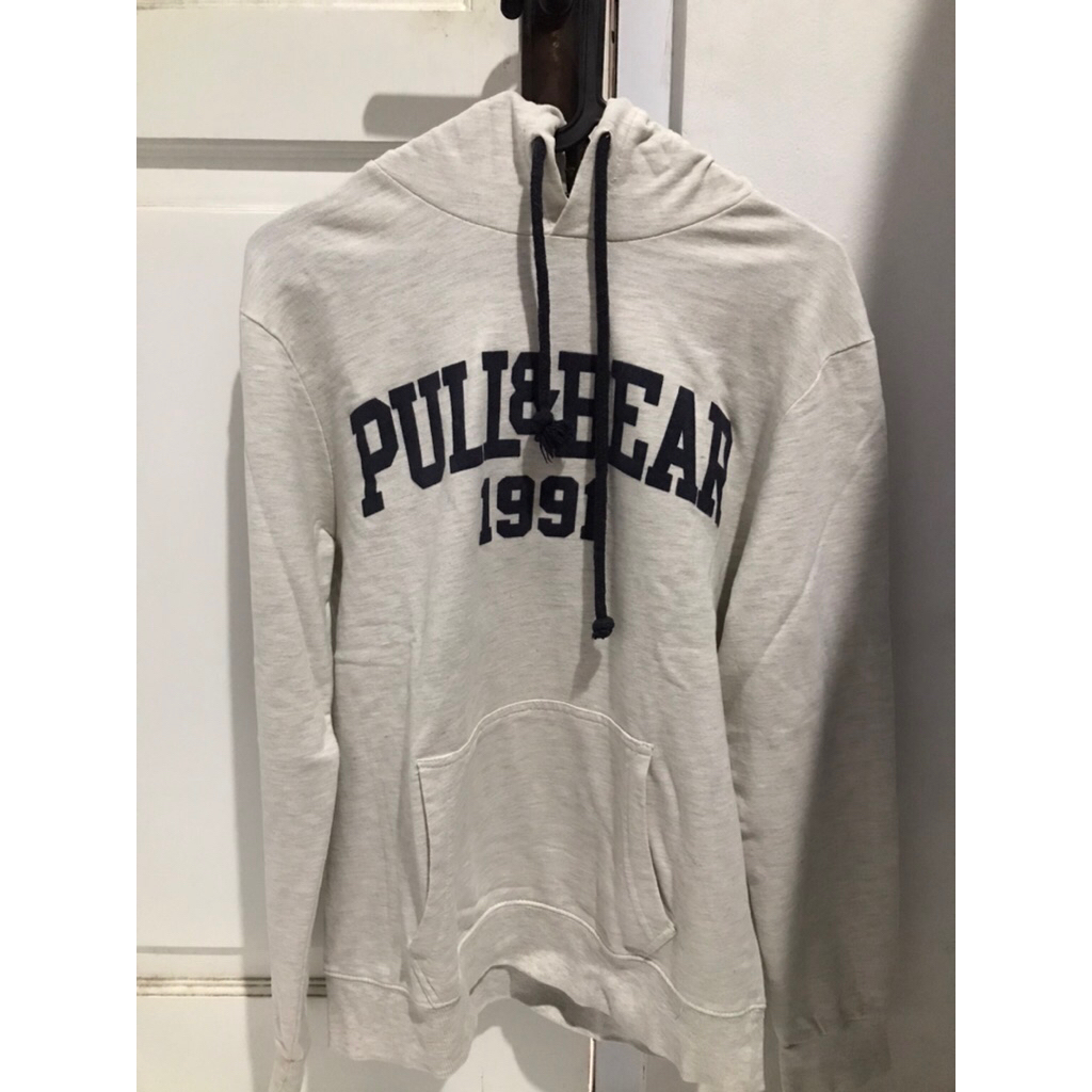 preloved hoodie pull&bear 1991 white