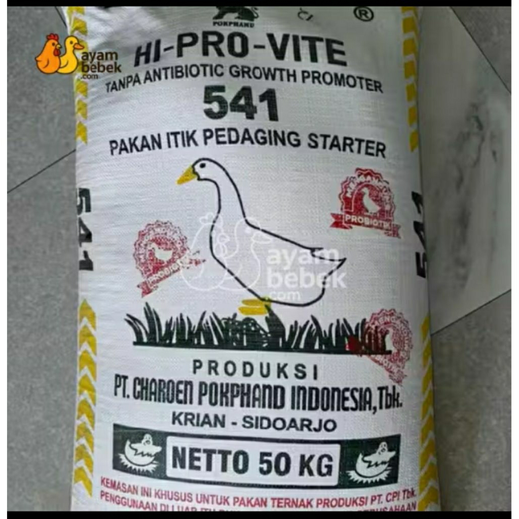 Hi pro vite Pur pakan itik pedaging starter 541