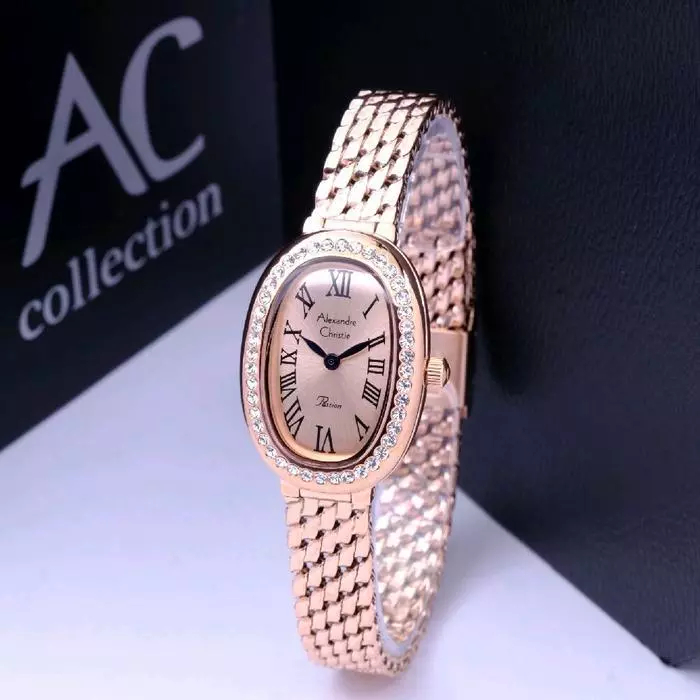 Original Jam Tangan Wanita Alexandre Christie Rantai Stainless Steel Kecil Garansi 1 Tahun AC 2B67 2