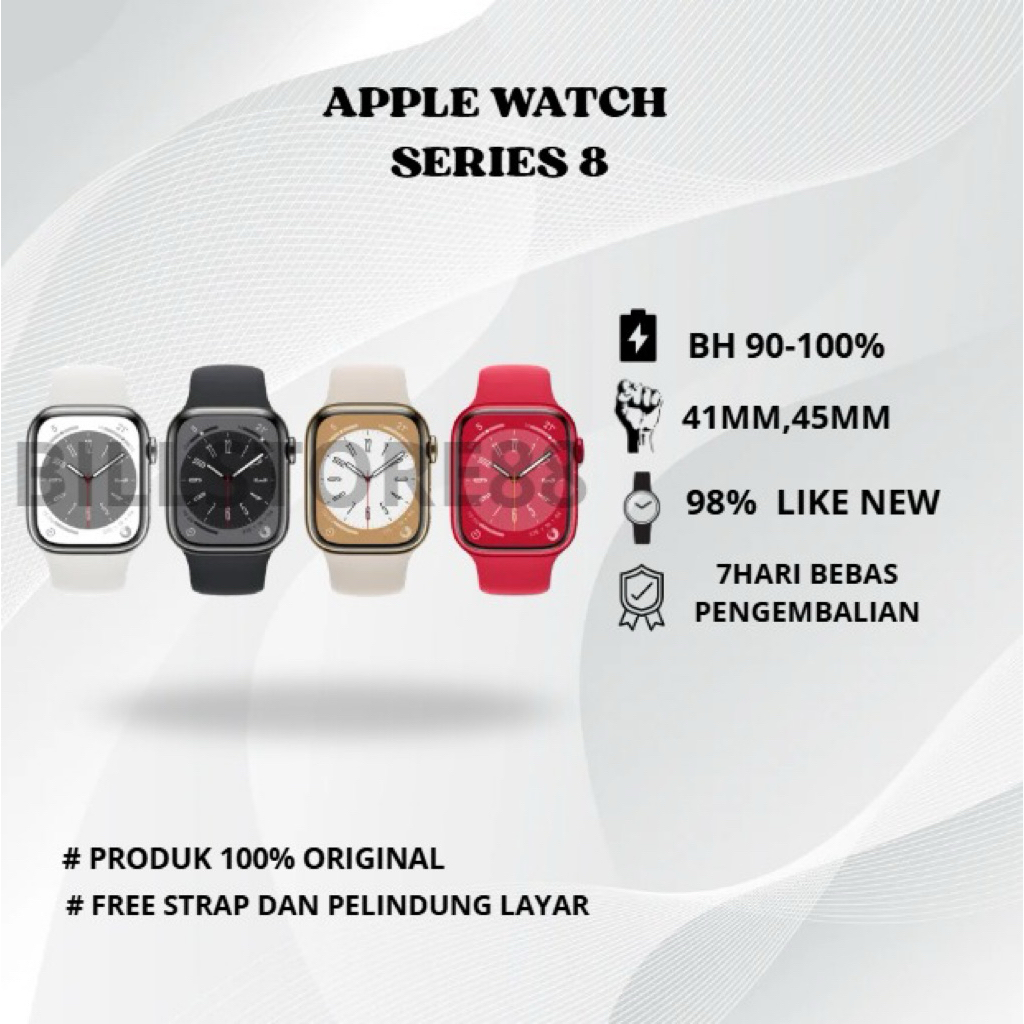 Apple Watch / iWatch Series 8 41MM,45MM S8 Second Original 100% Fullset Bergaransi Ex Internasional