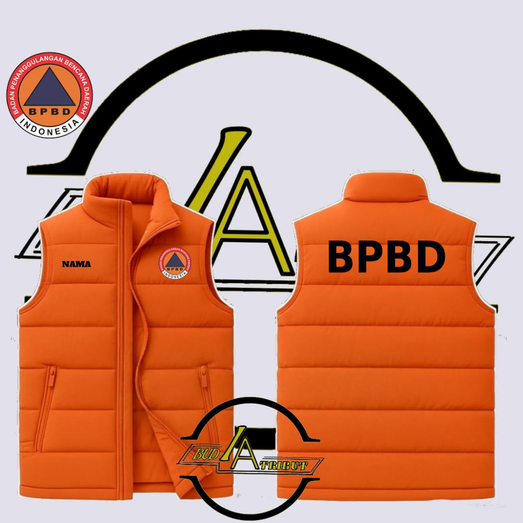 rompi bpbd / rompi tatical bpbd / rompi gelembung / rompi lapangan bpbd / Rompi BPBD Orange Puffer T
