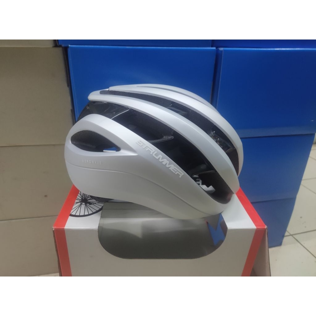 helm sepeda strummer RH-8 aero wave magling system metallic grey