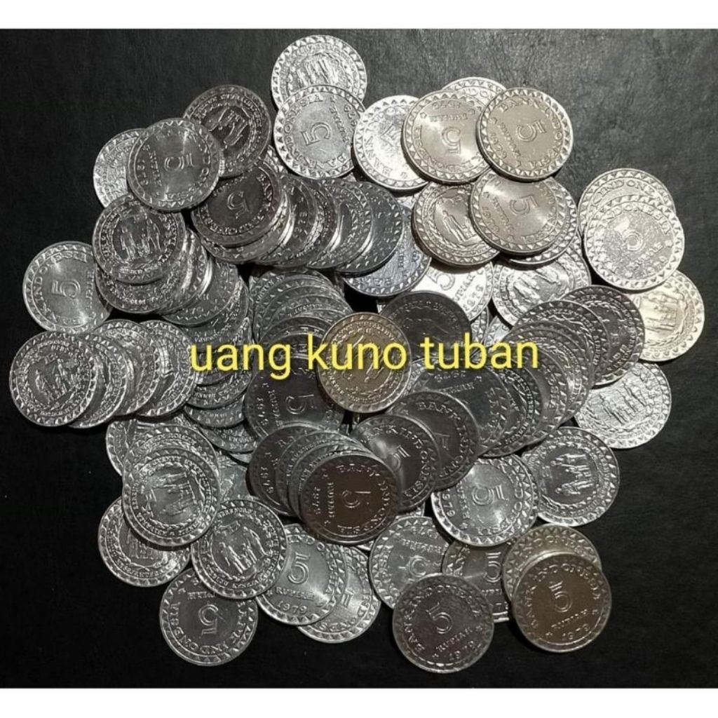 Uang koin Kuno 5 Rupiah Koin KB Kecil Tahun 1979