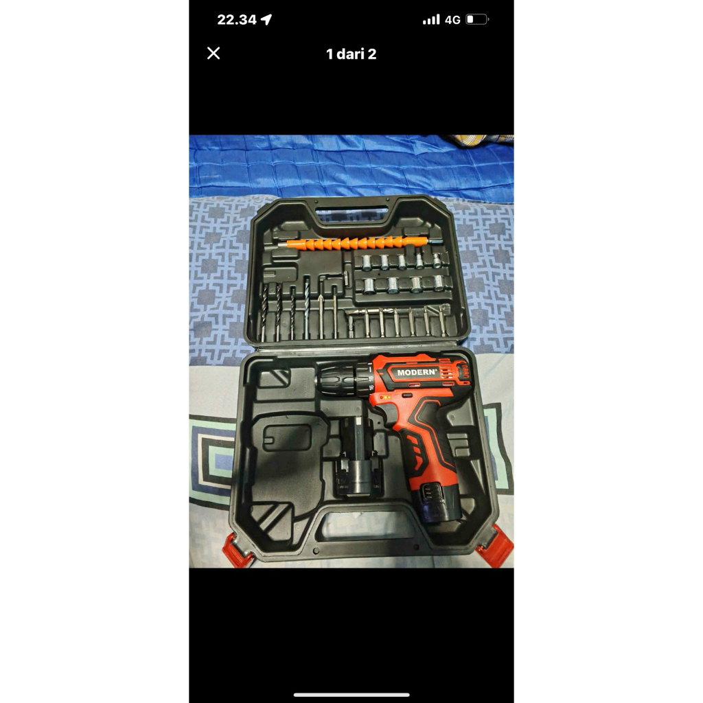 Bor Baterai Modern M-13 SET 10mm - Cordless, Reversible, Torsi 18