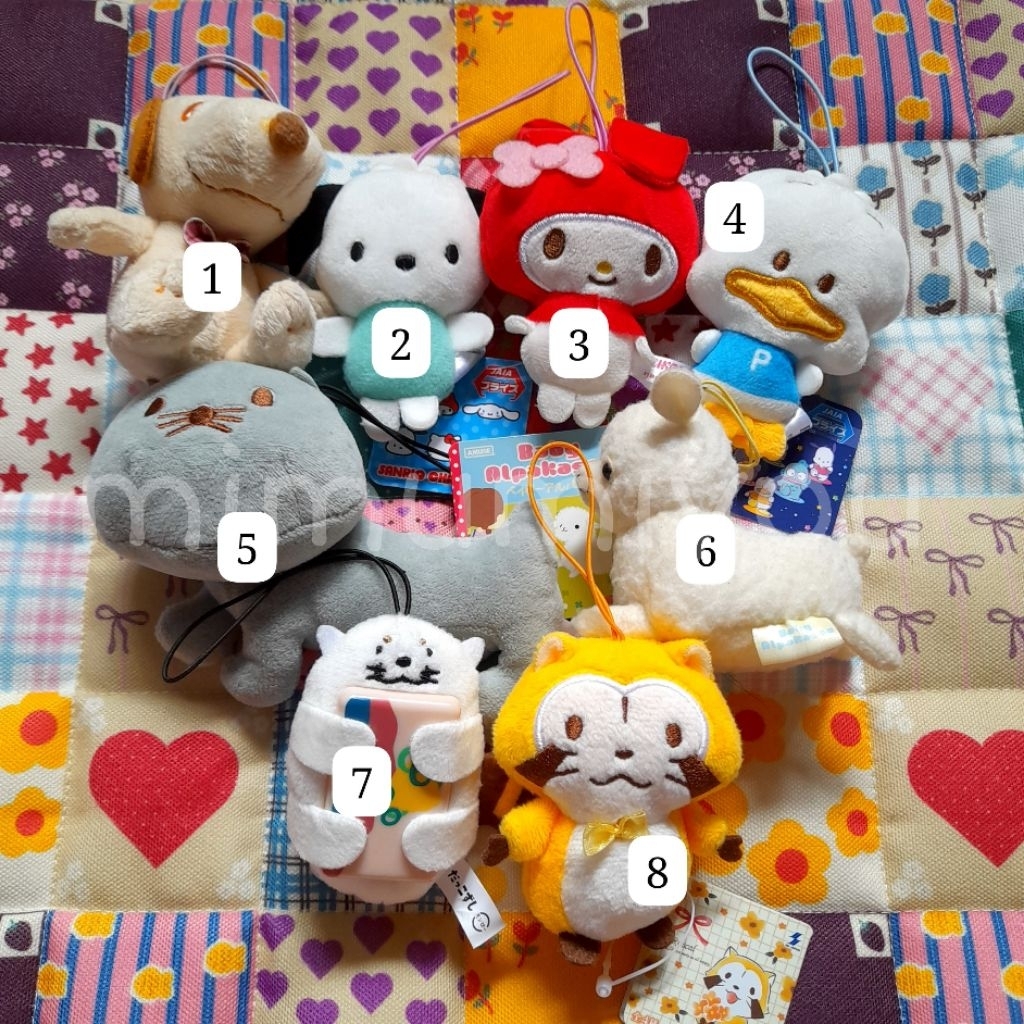 [BACA DESKRIPSI] Jual plush keychain snoopy my melody pochacco rascal alpaca yell dll