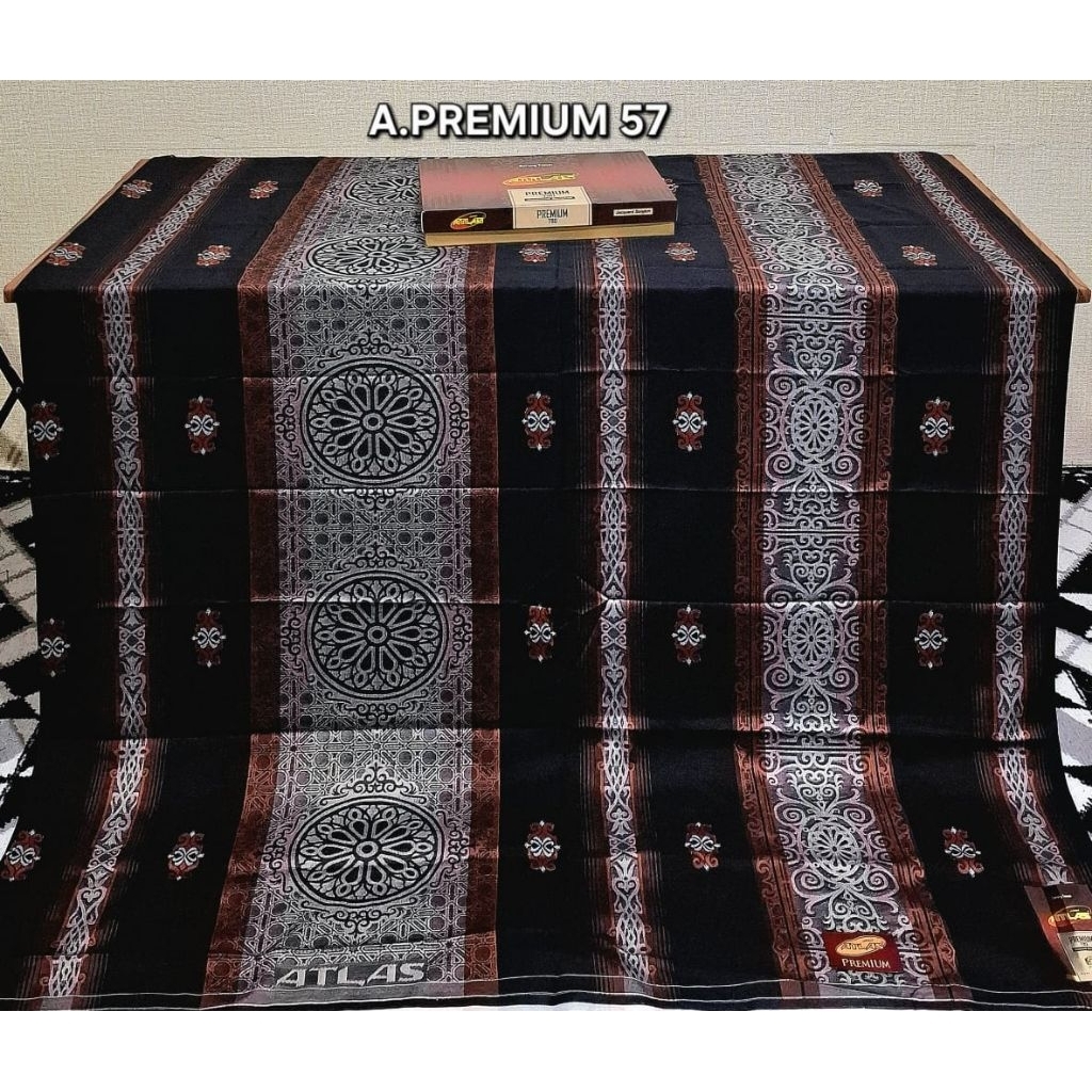 SARUNG ATLAS PREMIUM JACQUARD 790 FULL SONGKET MOTIF TERBARU