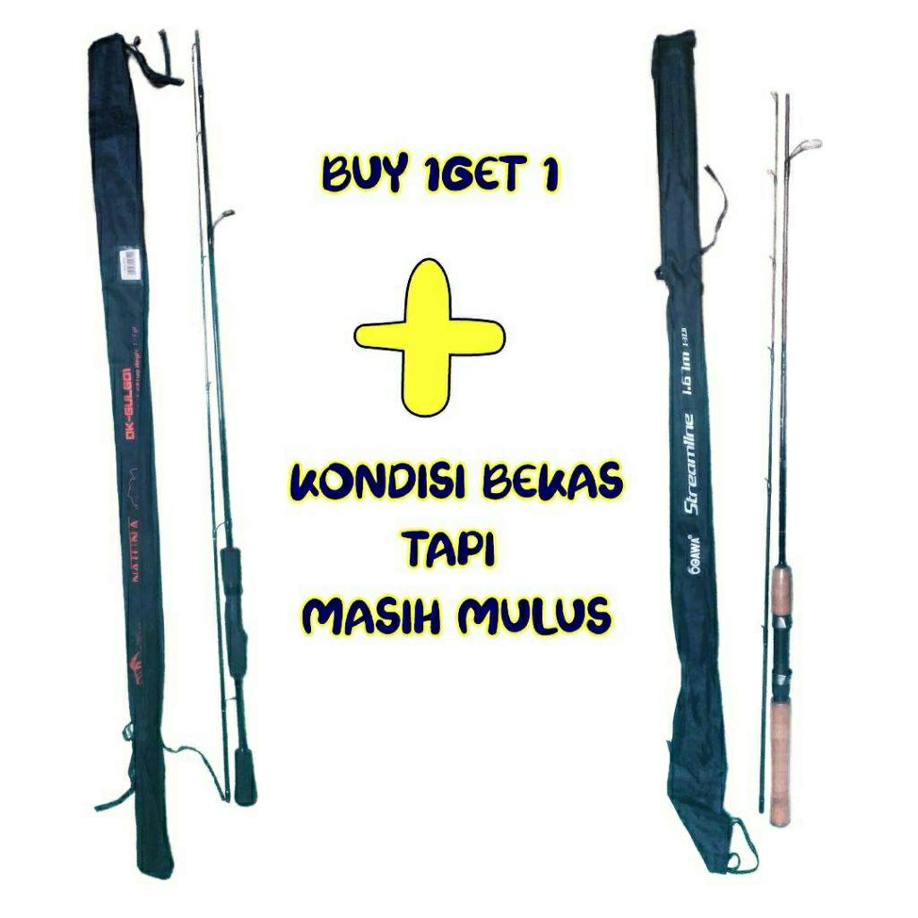 JUAL MURAH PAKET SECOND Joran Ultralight Merk Duraking Natuna 1-4 lbs dan Ogawa Streamline 1-3 lbs
