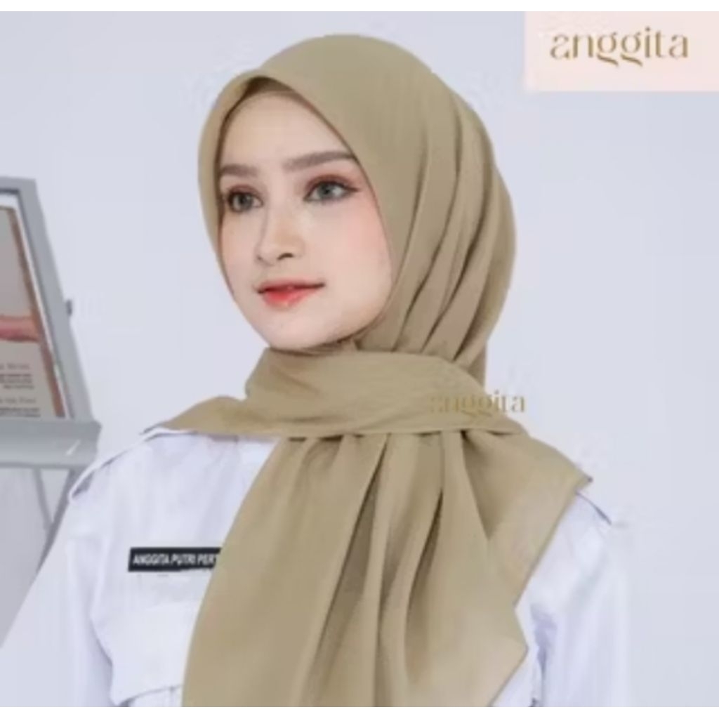 Jilbab ASN/Pegawai Jilbab PDH khaki muda