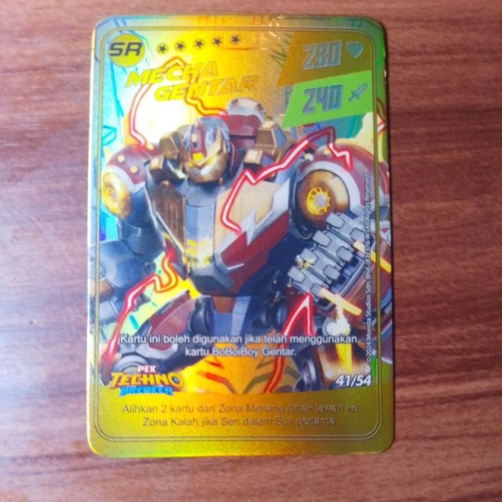 boboiboy galaxy card pek techno breaker (mecha gentar