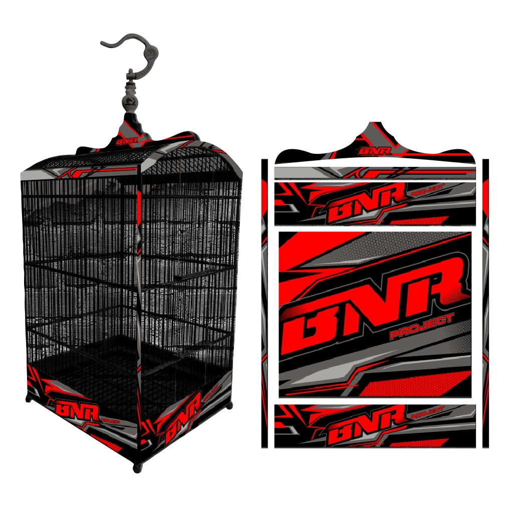 Stiker Decal SANGKAR KOTAK Sangkar EBOD JAYA Sangkar ORIQ JAYA Sangkar Kicau MANIA KACER KENARI Cuca