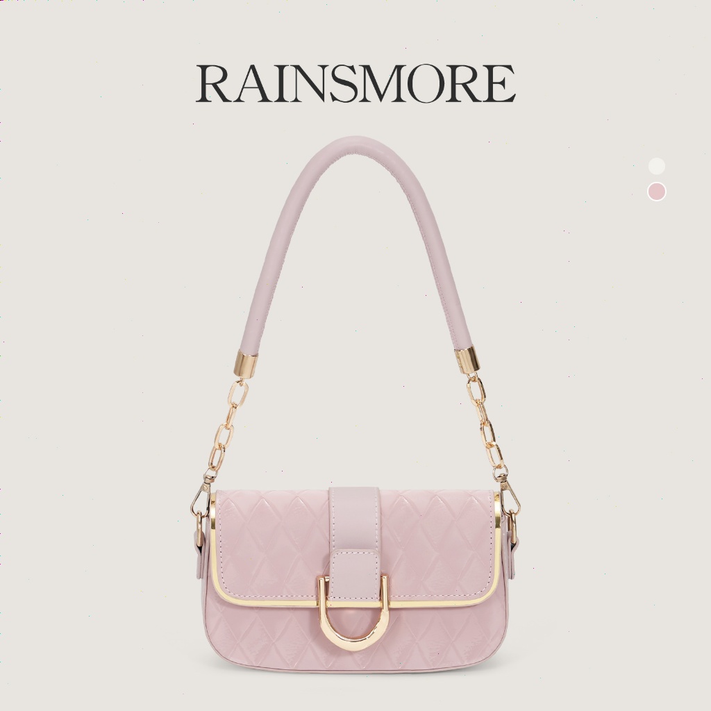 RAINSMORE tas kondangan wanita elegan – Tas Selempang Gaya Korea Manis Warna Pink,Dirancang untuk Ke