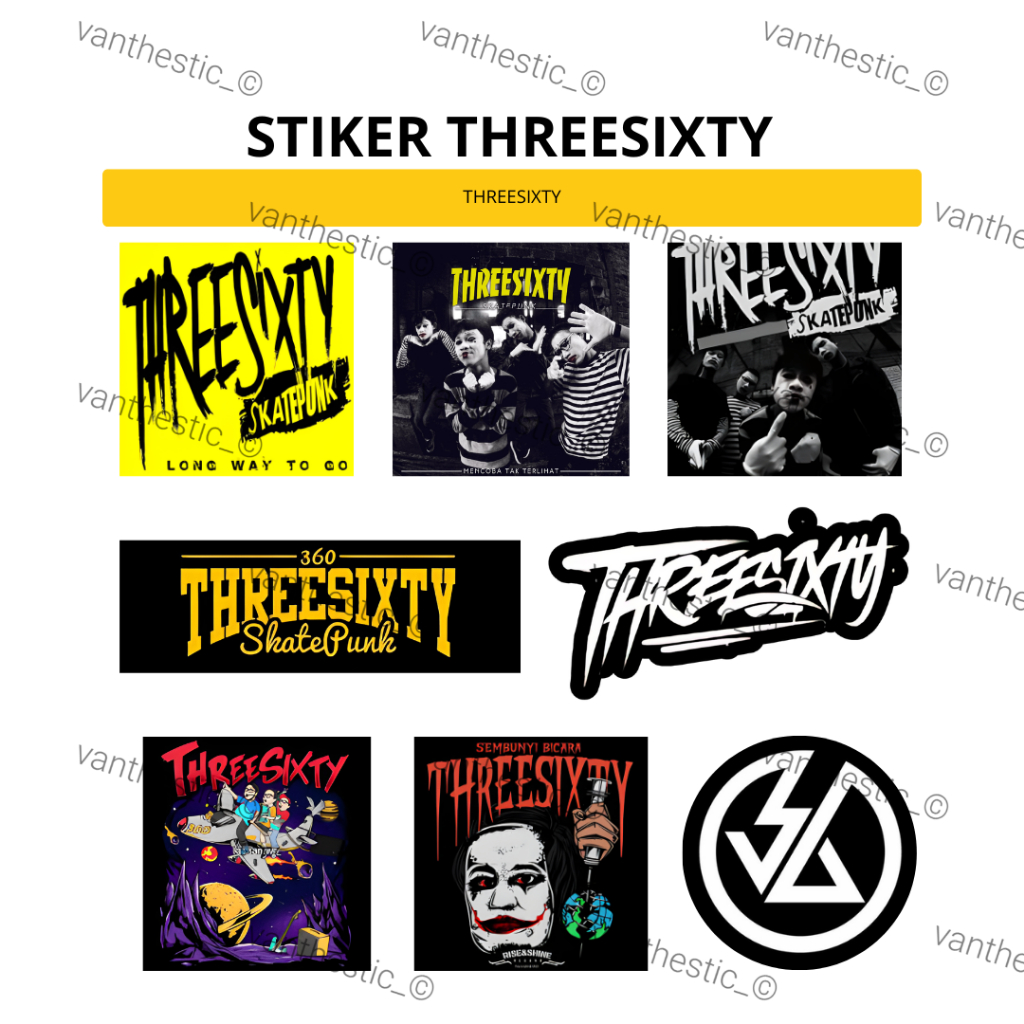 Stiker Set Threesixty | Stiker Threesixty | Threesixty