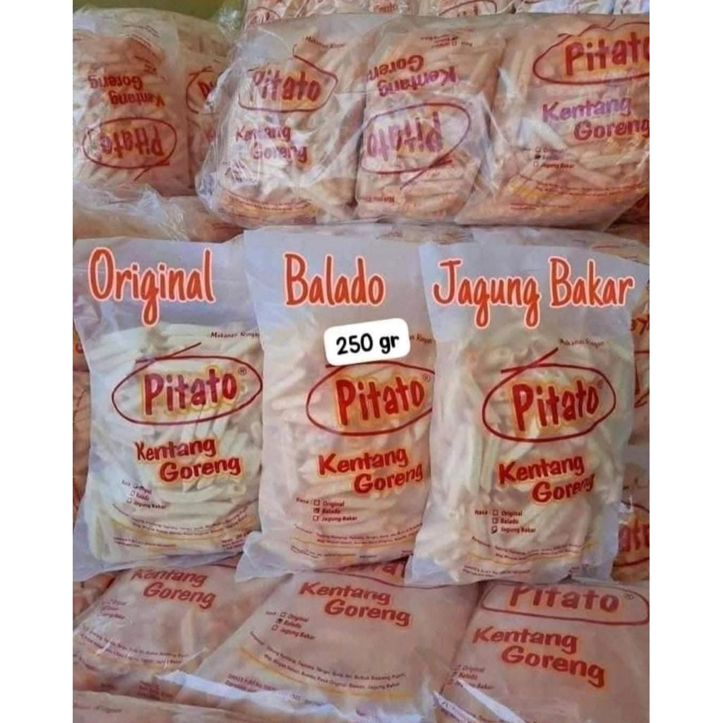 250gr PITATO KENTANG GORENG Stick Kentang Potato Blombong Stick Kentang Goreng