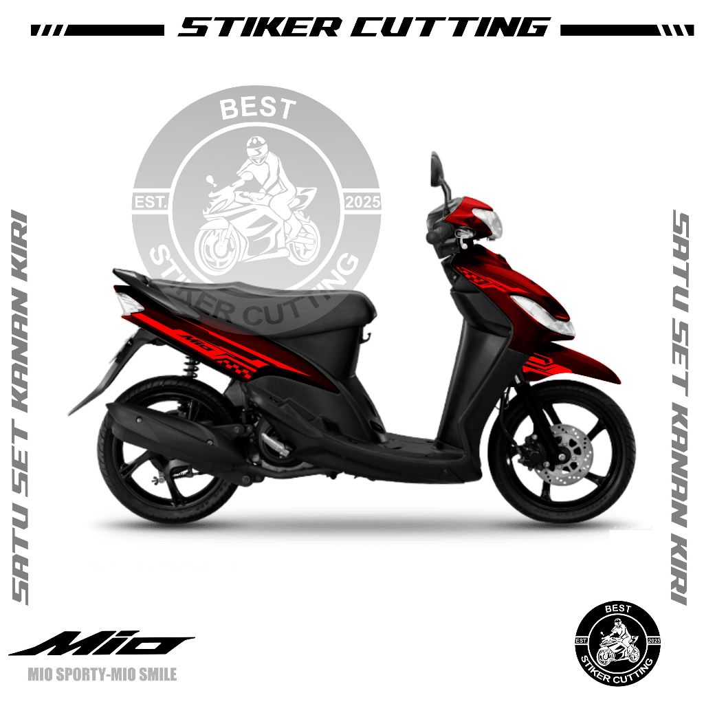 STIKER CUTTING MIO SMILE-MIO SPORTY MOTIF 02 / / STIKER MIO LAMA / STICKER MIO SMILE / LIST/CUTTING 