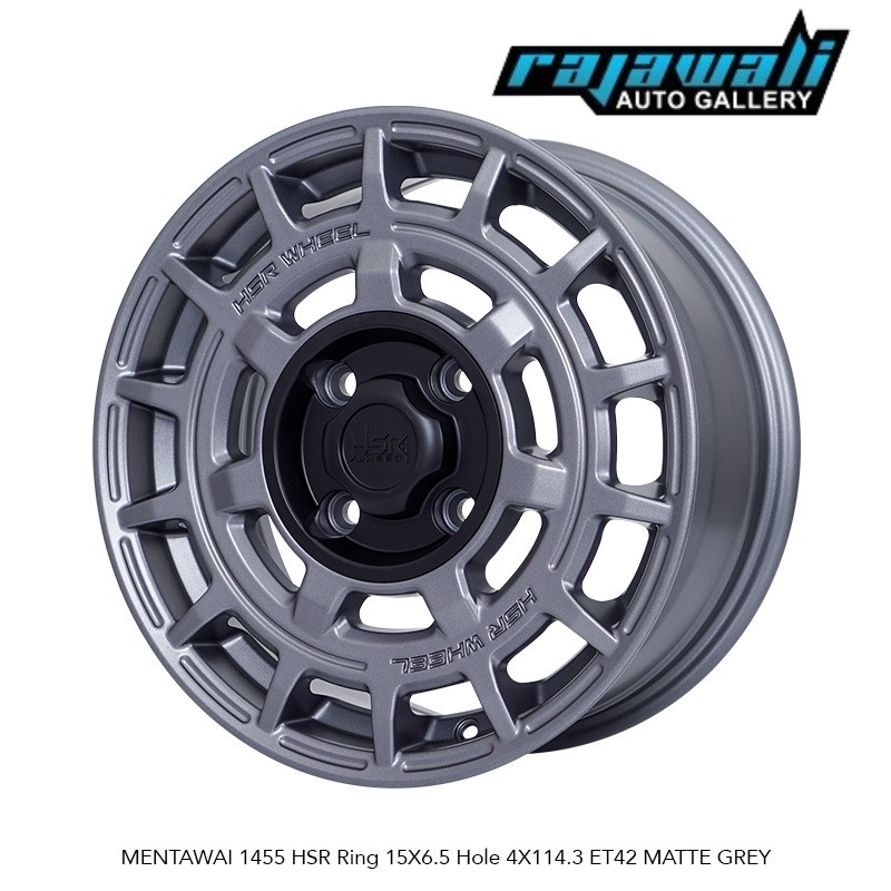 Velg Mobil R15 Tampilan Rally HSR MENTAWAI Pcd 4x114,3 Buat Mobil Avanza Xenia Binguo Livina Confero