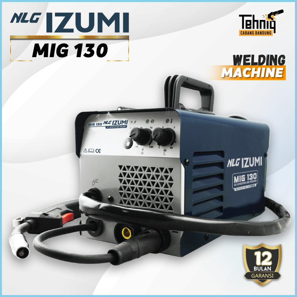 MESIN LAS LISTRIK IZUMI MIG 130 MESIN LAS GAS CO2 / TANPA GAS CO2 (BONUS KAWAT LAS 1KG)
