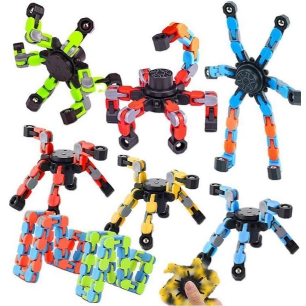 Mainan spinner robot terbaru spinner besi 3D gerak