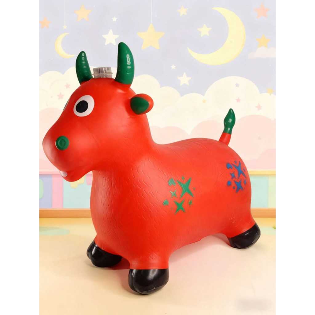 Mainan Jumping Sapi Karet Anak | Mainan Karet Anak Melompat | Mainan Kuda Kudaan | Mainan Berbunyi  