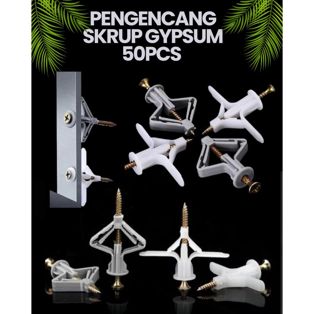 Pengencang Skrup Gypsum 50 Pcs Gypsum Screws Model Butterfly Dan Aircraft