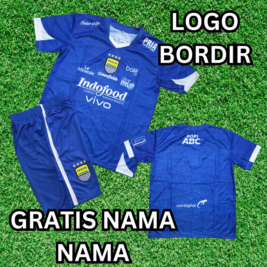 SETELAN JERSEY SEPAK BOLA ANAK-ANAK PERSIB/SETELAN JERSEY PERSIB BANDUNG