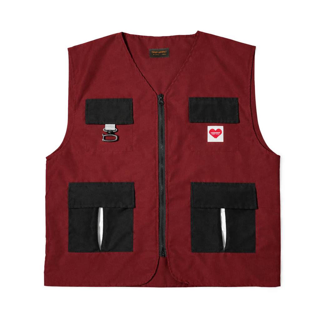 Rompi Tactical Utility Maroon - Vest Outdoor Multifungsi Pria & Wanta