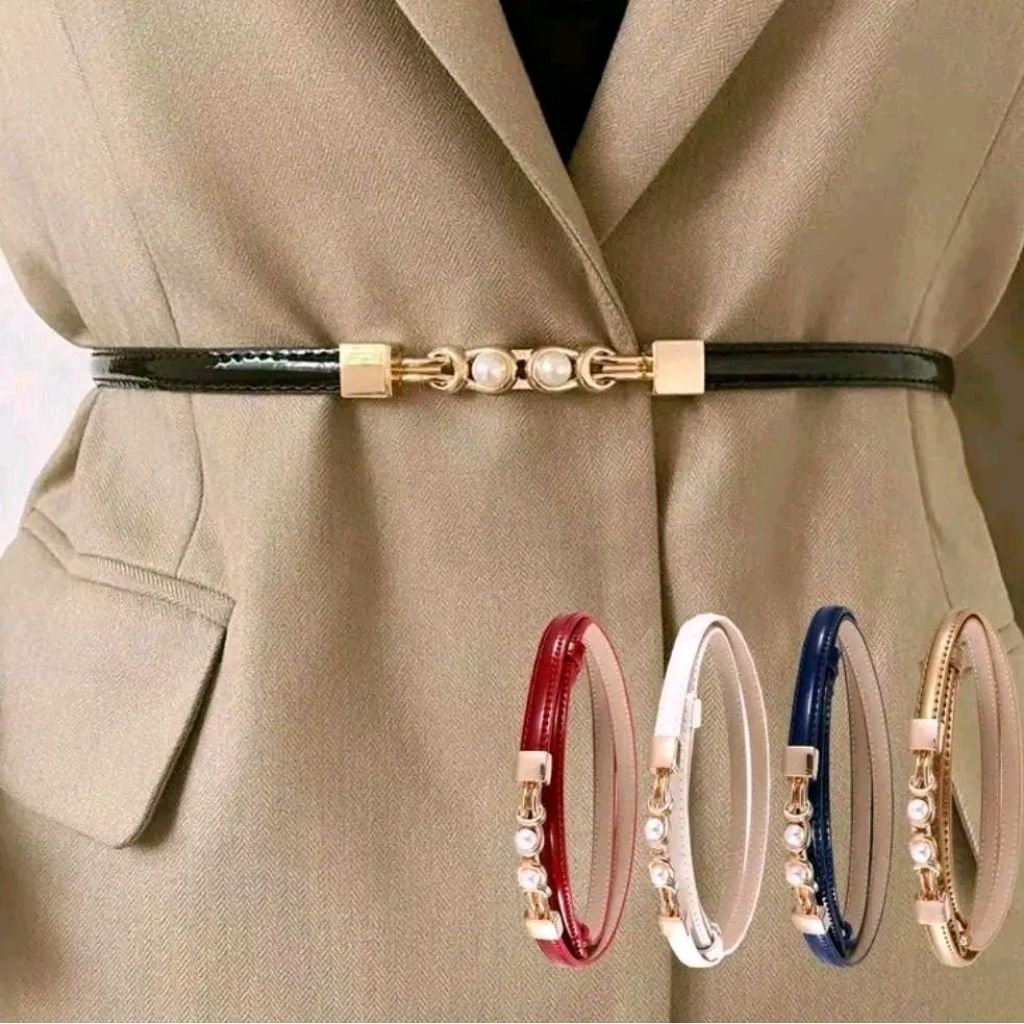 Sabuk Ikat Pinggang Wanita Adjustable Gaya Kekinian Tali Pinggang Baju Dan Celana Fashion Trendy Sab