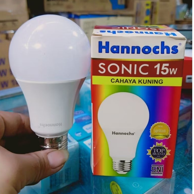 LAMPU LED HANNOCHS 15WATT 15W 15 WATT 15 W BOHLAM LED HANNOCHS 15 WATT CAHAYA KUNING