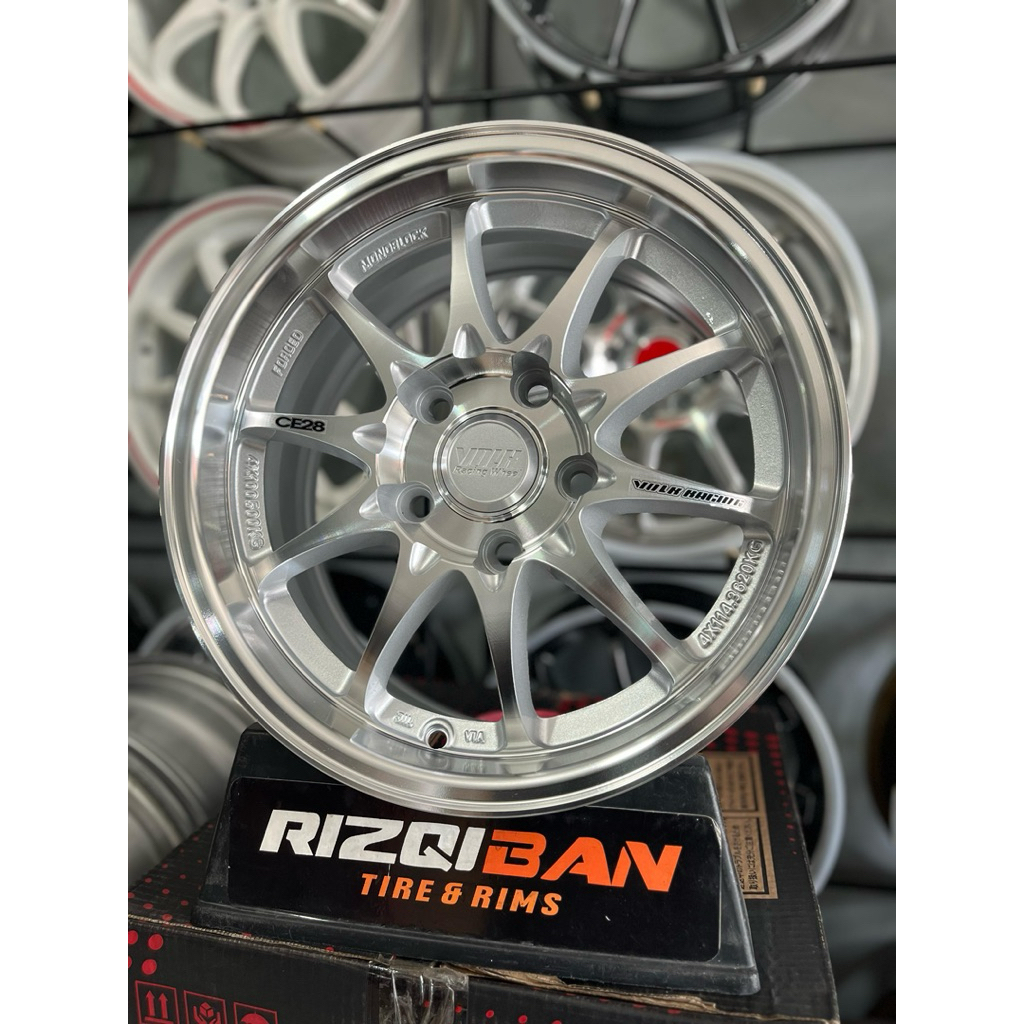 velg ce28 r15 full polish pcd 5x114 kondisi baru