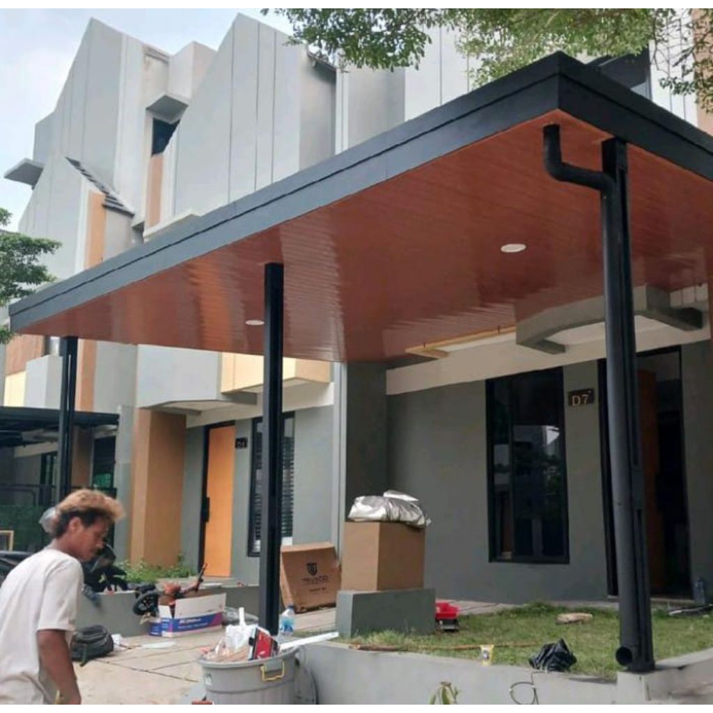 Kanopi plafon pvc minimalis rangka baja ringan