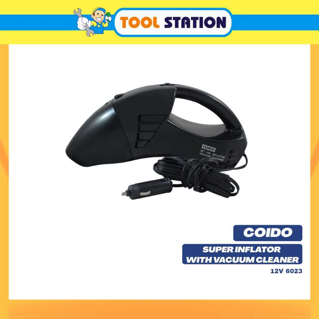 Super Inflator with Vacuum Cleaner Coido 2 in 1 Inflator 12V 6023