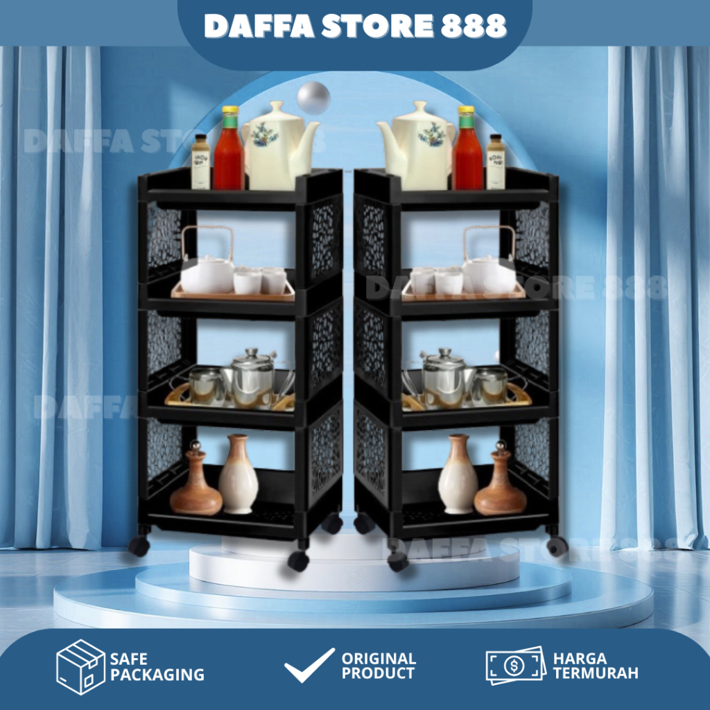 Rak Plastik 4 Susun / Rak Yoyo Susun 4 Set / Rak Plastik Serbaguna 4 Susun