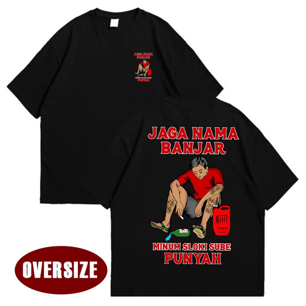 BAJU JAGA NAMA BANJAR MINUM SLOKI SUBE PUNYAH | BAJU SEMETON BALI I PREMIUM QUALITY