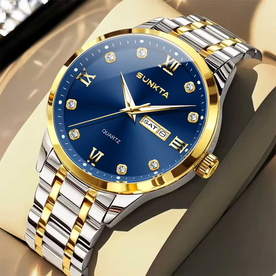 LIGE Jam Tangan Pria Berkualitas Tinggi Tahan Air Original Stainless Steel dengan Tanggal dan Hari u