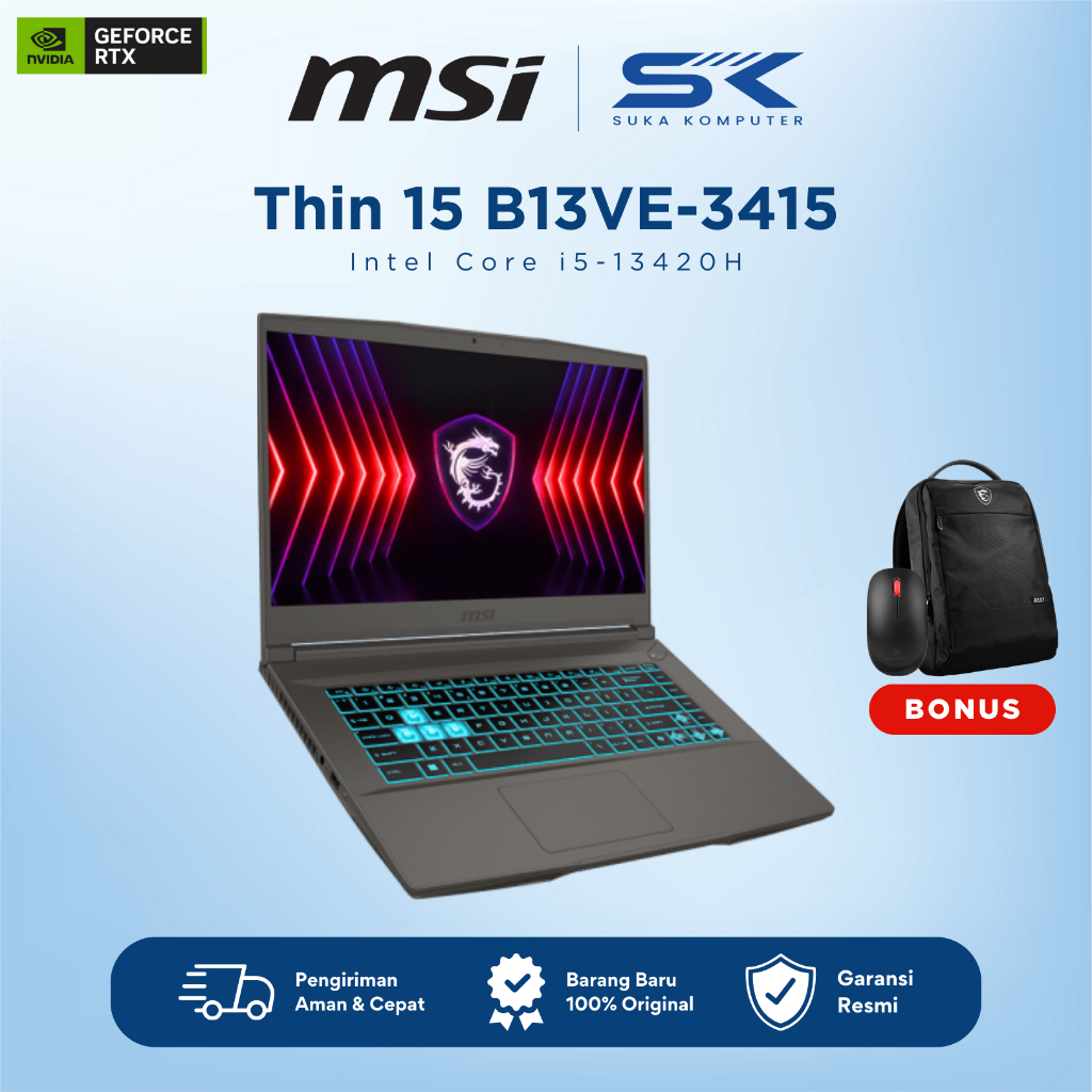 MSI Gaming Katana 15 B13VE Laptop Gaming 15.6 Inci