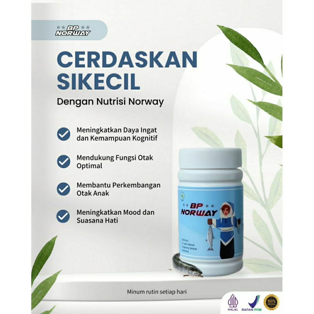 BP Norway Minyak Ikan Salmon Atlantic | Suplemen Kecerdasan Anak