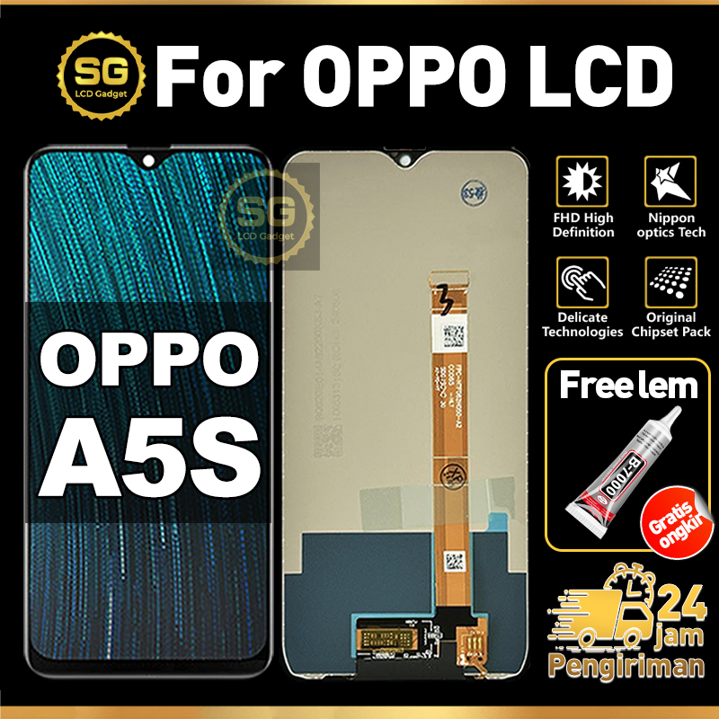 SG LCD OPPO A5S Fullset HP Touchscreen OPPO A5S Free Lem Glass Touch Screen Digitizer COD