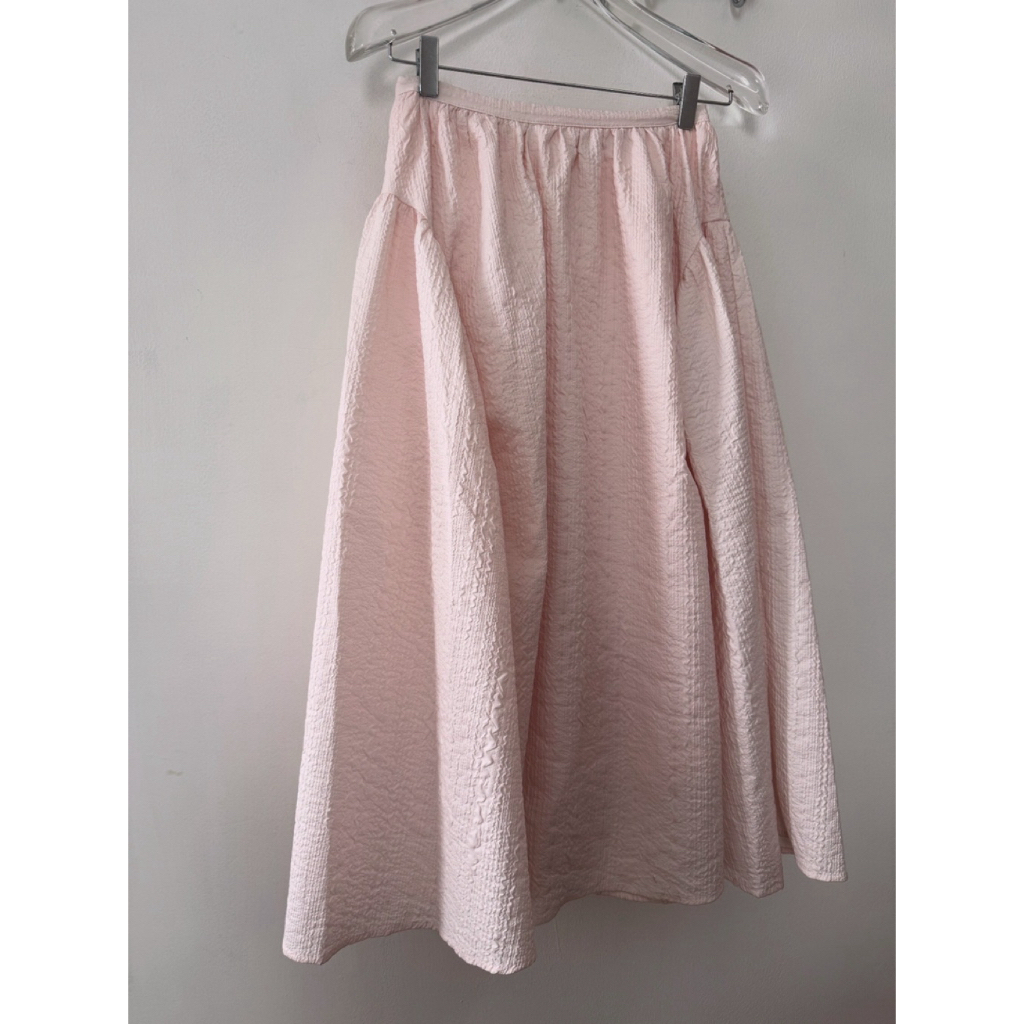 Cecilie Bahnsen pink style Jacquard korean pink long skirt rok maison de rola mardi mercredi magali