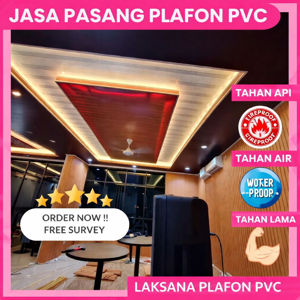 PLAFON PVC TERPASANG / PASANG PLAFON PVC / JASA PASANG PLAFON PVC / GARANSI 2 TAHUN