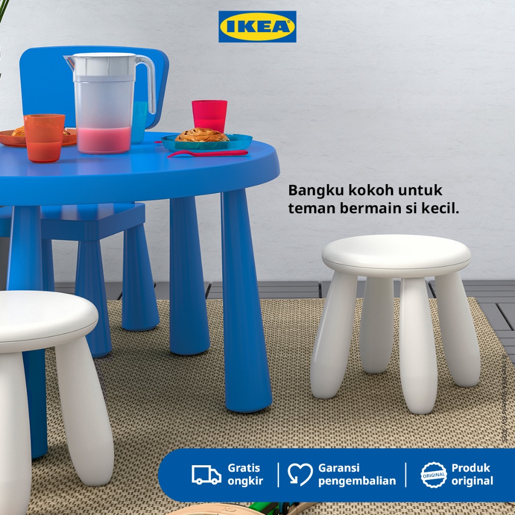IKEA MAMMUT Bangku Kecil Anak Dalam/Luar Ruangan