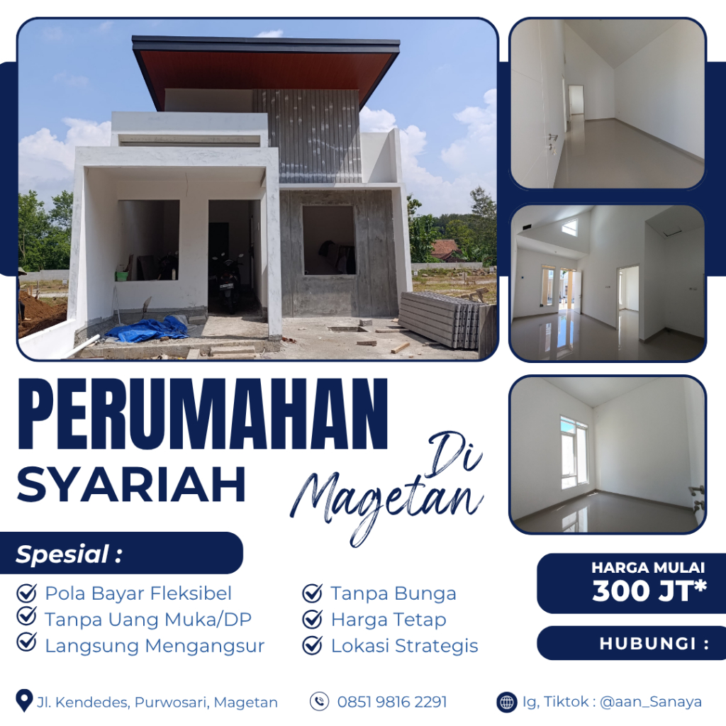 PERUMAHAN SYARIAH KOTA MAGETAN SPESIAL AKHIR TAHUN FREE AC