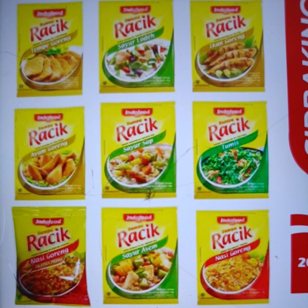 Bumbu Racik Indofood 1 karton isi 200's - Siap Saji untuk Berbagai Masakan