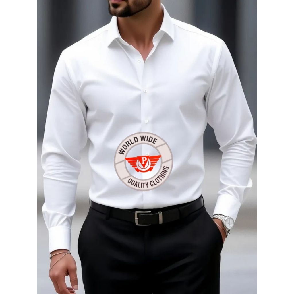 Kemeja Formal Pria Platinum  Slim Fit Putih