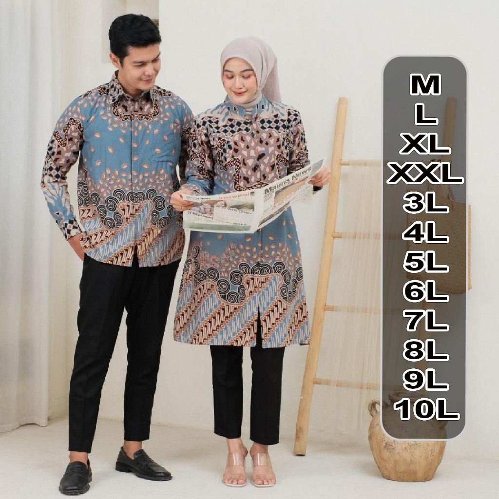 FASHION COUPE  WANITA TUNIK BATIK JUMBO 5L 6L 7L 8L 9L 10L DAN KEMEJA BATIK JUMBO BAJU JUMBO PAKAIAN
