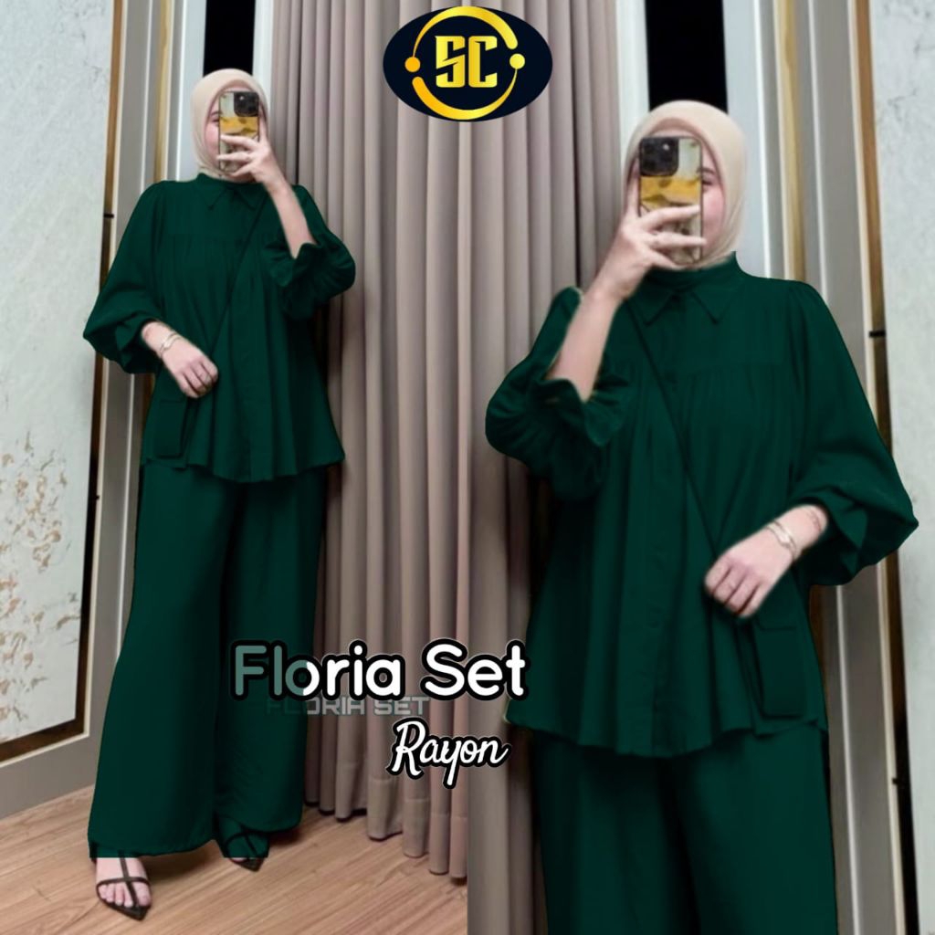 SETELAN WANITA RAYON FLORIA SUPER MEWAH/SETELAN WANITA IMPORT PREMIUM