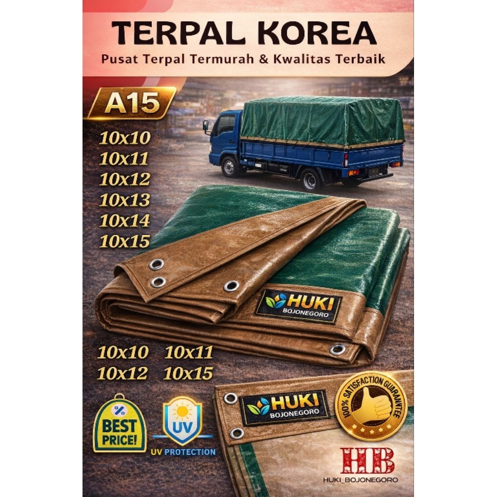 terpal plastik Korea UV A15 A12 A8 A5 ukuran jumbo terpal tenda terpal anti air