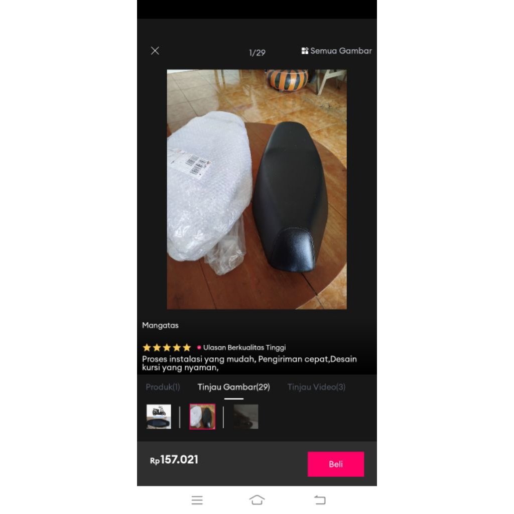 jok motor beat karbu original copotan motor busa tebel standarpabrikan  empuk