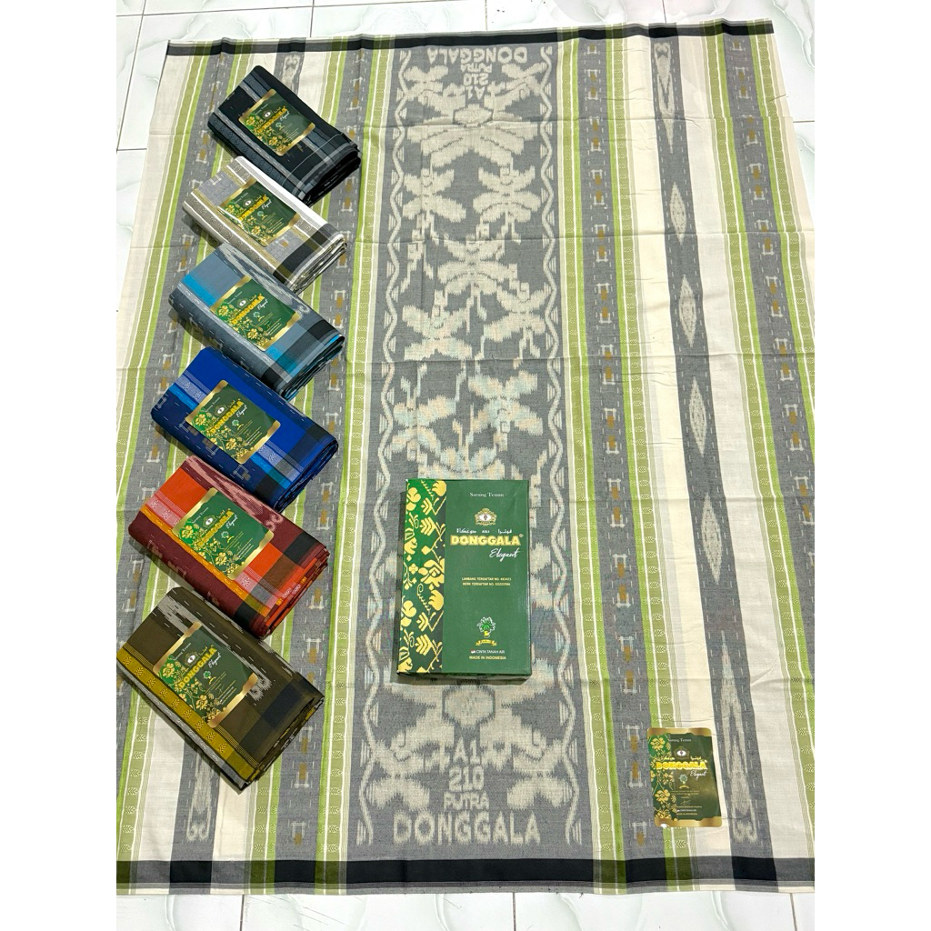 -akifabidOS- sarung DONGGALA sarung PUTRA DONGGALA motif Seroja pancingan 100% ORY bukan riject buka