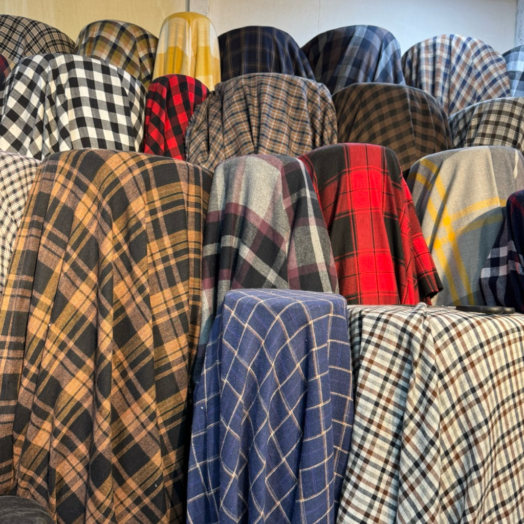 kain katun flanel - flanel kotak kotak - flanel premium - flanel meteran - flanel uniqlo {MYT01}