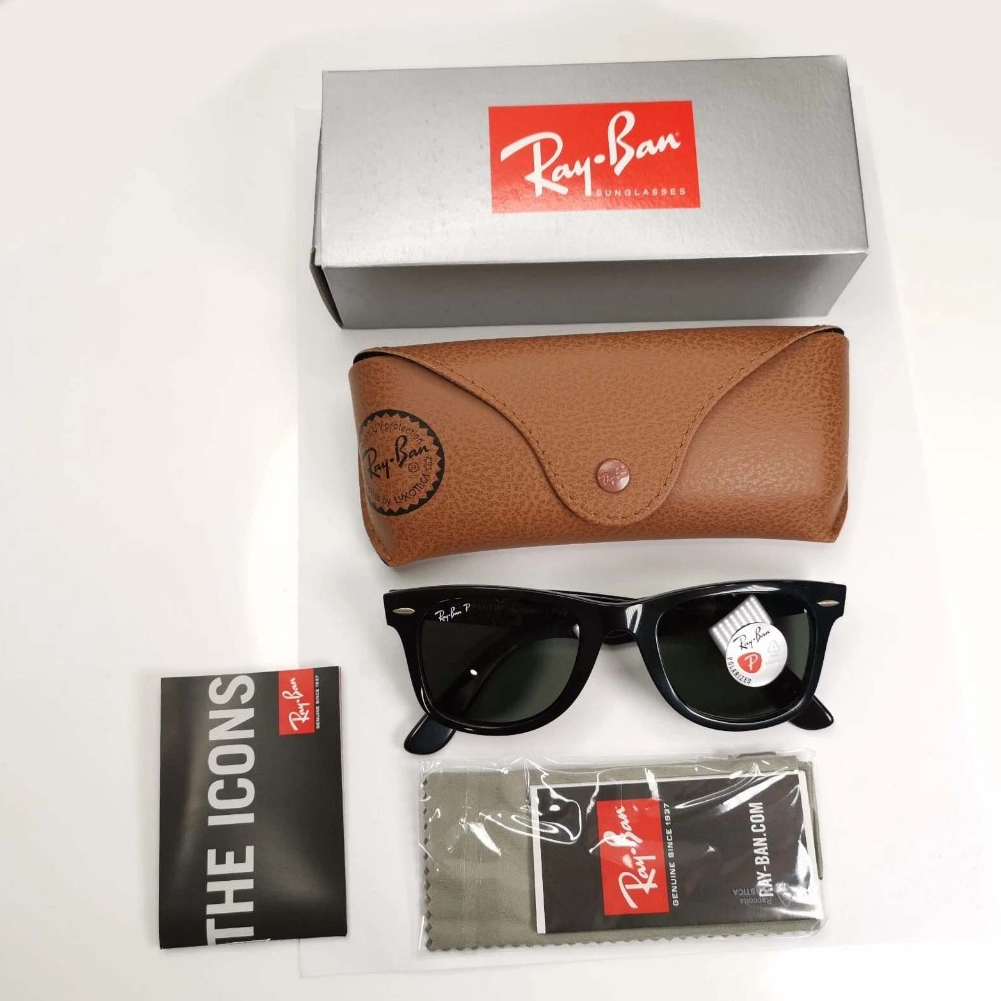 Kacamata Rayban Wayfarer RB2140 50 Black Polarized Original